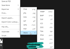 Cách đổi đuôi ảnh trong photoshop online