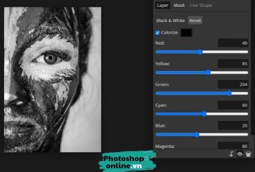 2 cách tạo ảnh trắng đen trong Photoshop online