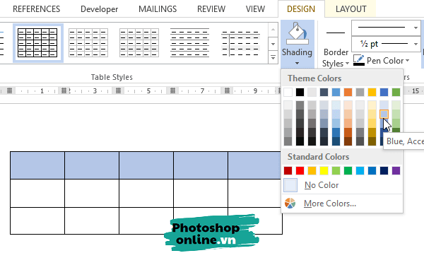 cách tạo bảng trong Word và PowerPoint chi tiết