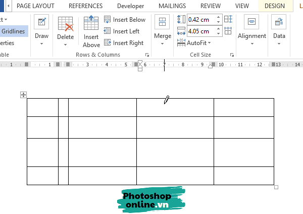 cách tạo bảng trong Word và PowerPoint chi tiết