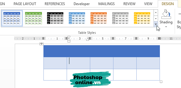 cách tạo bảng trong Word và PowerPoint chi tiết